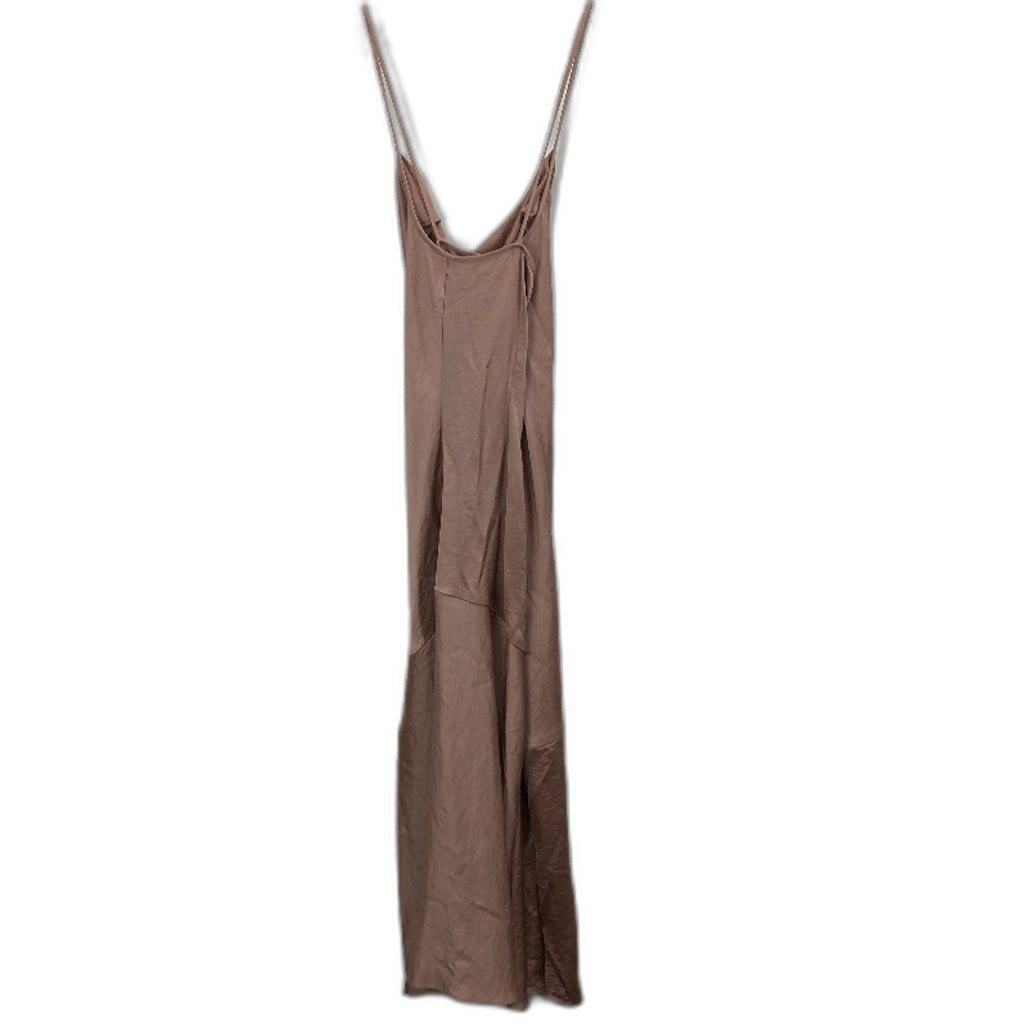 Forever New Rose Gold Crossover Strap Flowy Split Midi Dress Ladies Size 165/88A