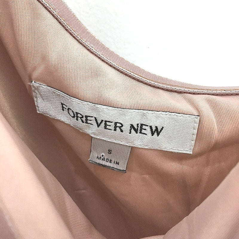 Forever New Rose Gold Sparkly One-Shoulder Split Midi Dress Ladies Size Small