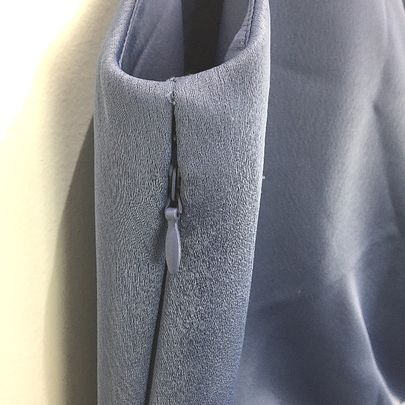 Forever New Blue Silky Wrap Front Zip-Side Split Midi Dress Ladies Size AU 16