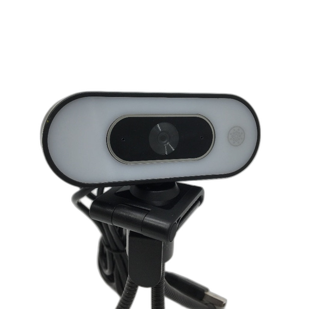 HD 1080P Streaming Adjustable Brightness Webcam With Ring Light & Microphone NEW