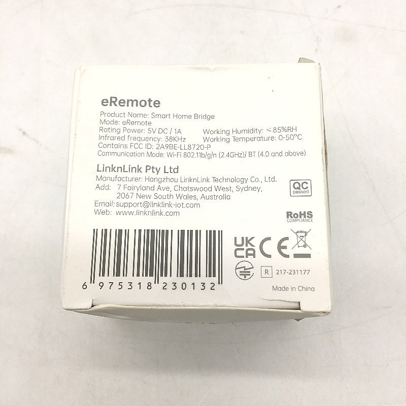 LinknLink eRemote Smart Home Bridge WiFi Universal Remote IR Blaster TV Aircon