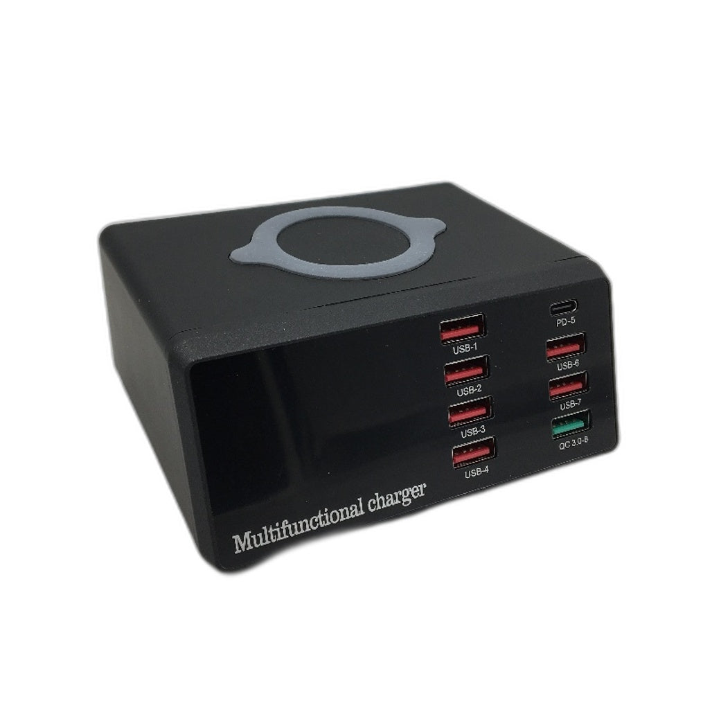 AUTENS 8 Port USB & USB-C Multi-Functional Display SmartWireless Charger WLX-X9