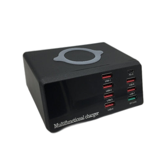 AUTENS 8 Port USB & USB-C Multi-Functional Display SmartWireless Charger WLX-X9