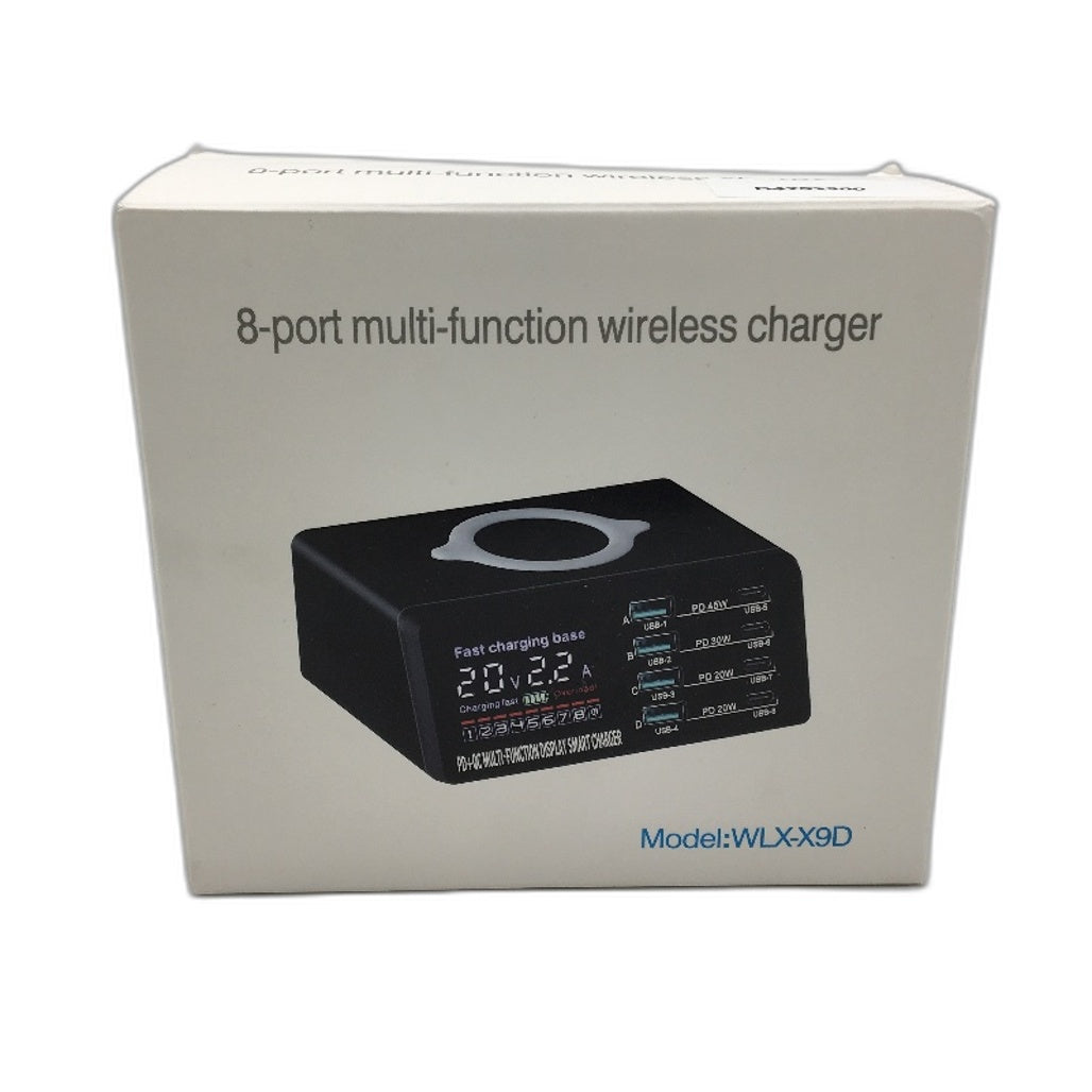 AUTENS 8 Port USB & USB-C Multi-Functional Display SmartWireless Charger WLX-X9