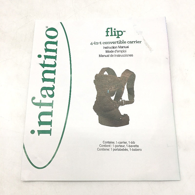 Infantino Light Grey Flip Advanced 4 In 1 Convertible Baby Infants Front Carrier