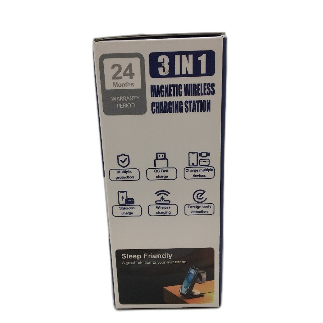 Magnetic Wireless 3 In 1 Foldable Charging Station MagSafe Charger For Apple NEW