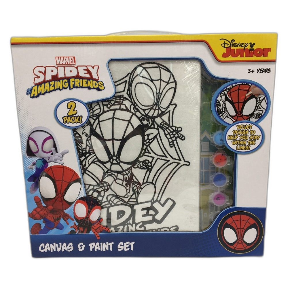 Marvel Spiderman Long Sleeve PJ Set, Search Book & Paint Set Kids Size 5 NEW