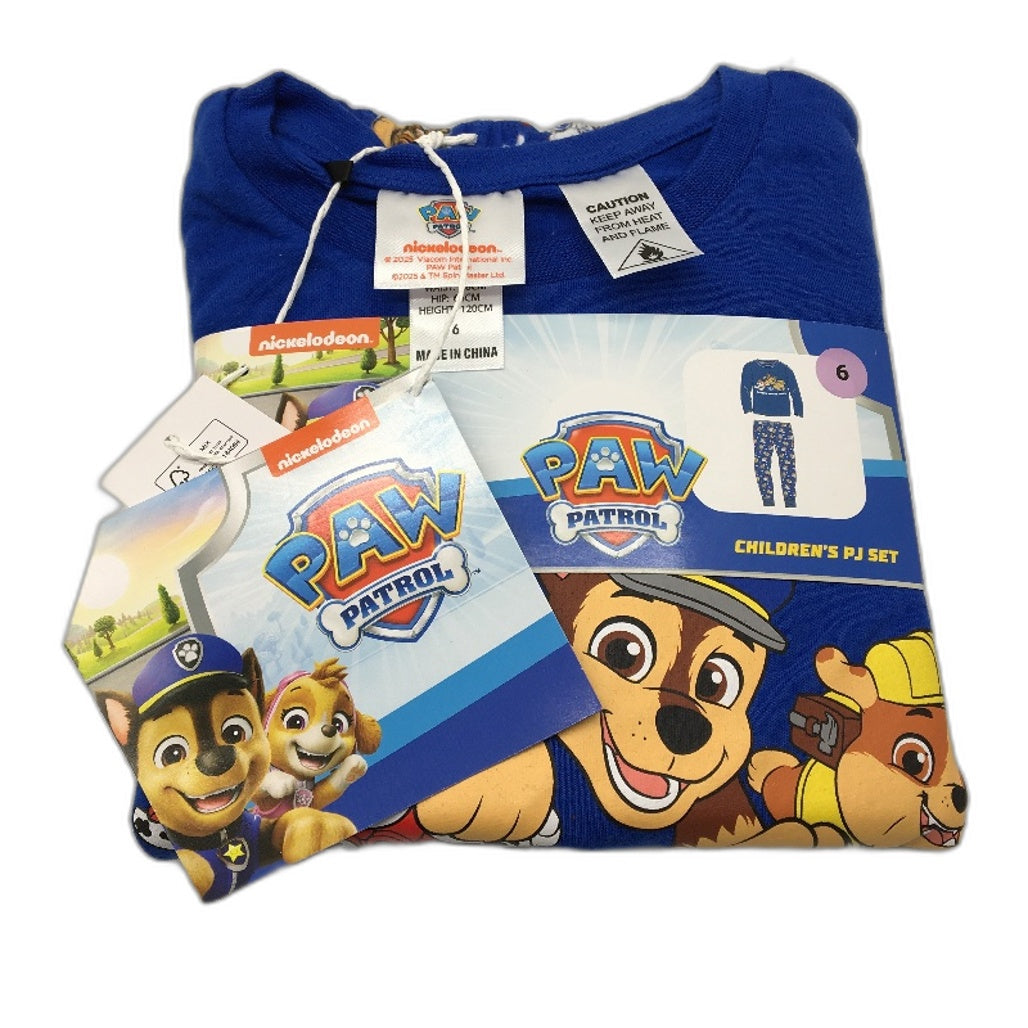 Nickelodeon Paw Patrol Long Sleeve PJ & Magnetic Drawing Kit Set Kids Size 6 NEW