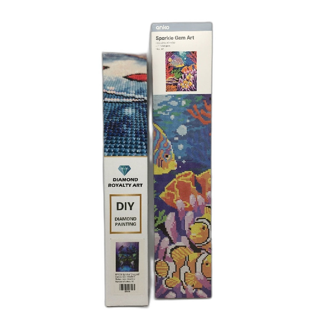 Arts & Craft Spirit Of The Dragonfly & Ocean Themed DIY Gem Art 2 Pack NEW
