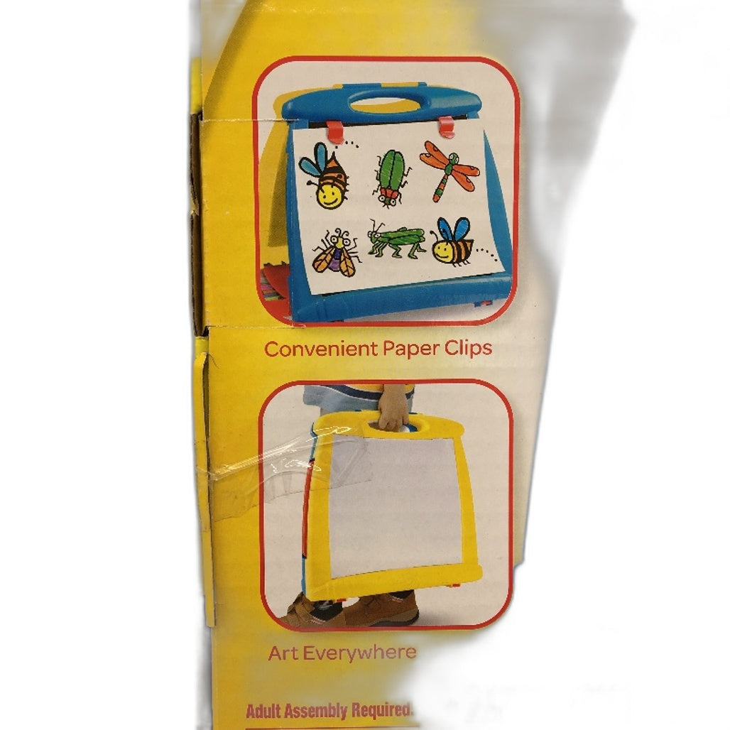 Crayola Art To Go Table Easel Chalkboard With Storage Trays & Eraser Ages 3+ NEW