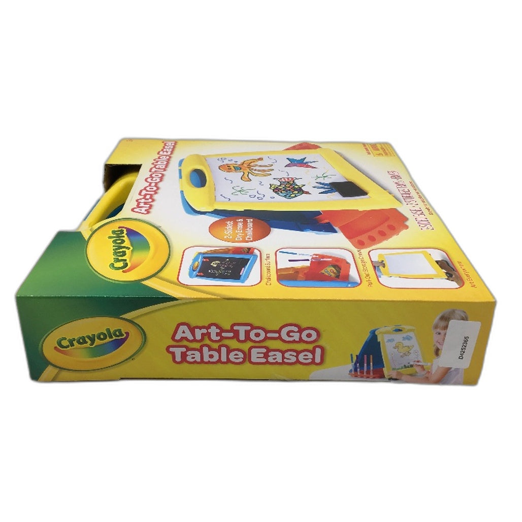 Crayola Art To Go Table Easel Chalkboard With Storage Trays & Eraser Ages 3+ NEW