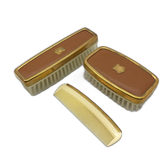 VINTAGE Talisman By British Xylonite 3 Piece Mens Grooming Brush Comb Set