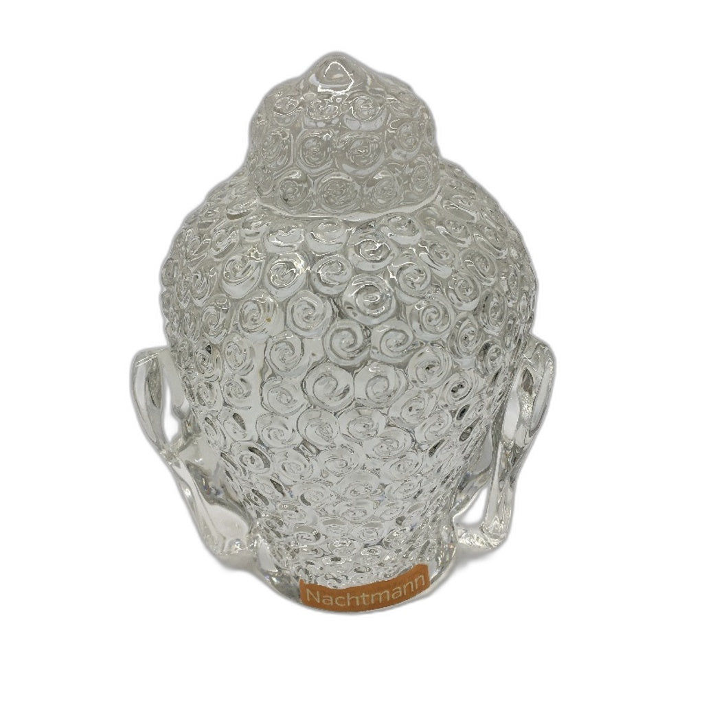 VINTAGE Nachtmann Karma Buddha Sculpture German Crystal Head