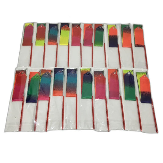 Rainbow 20 Pack Dancing Gymnastics Colourful Ribbon Wands Kids Dance Ribbons NEW