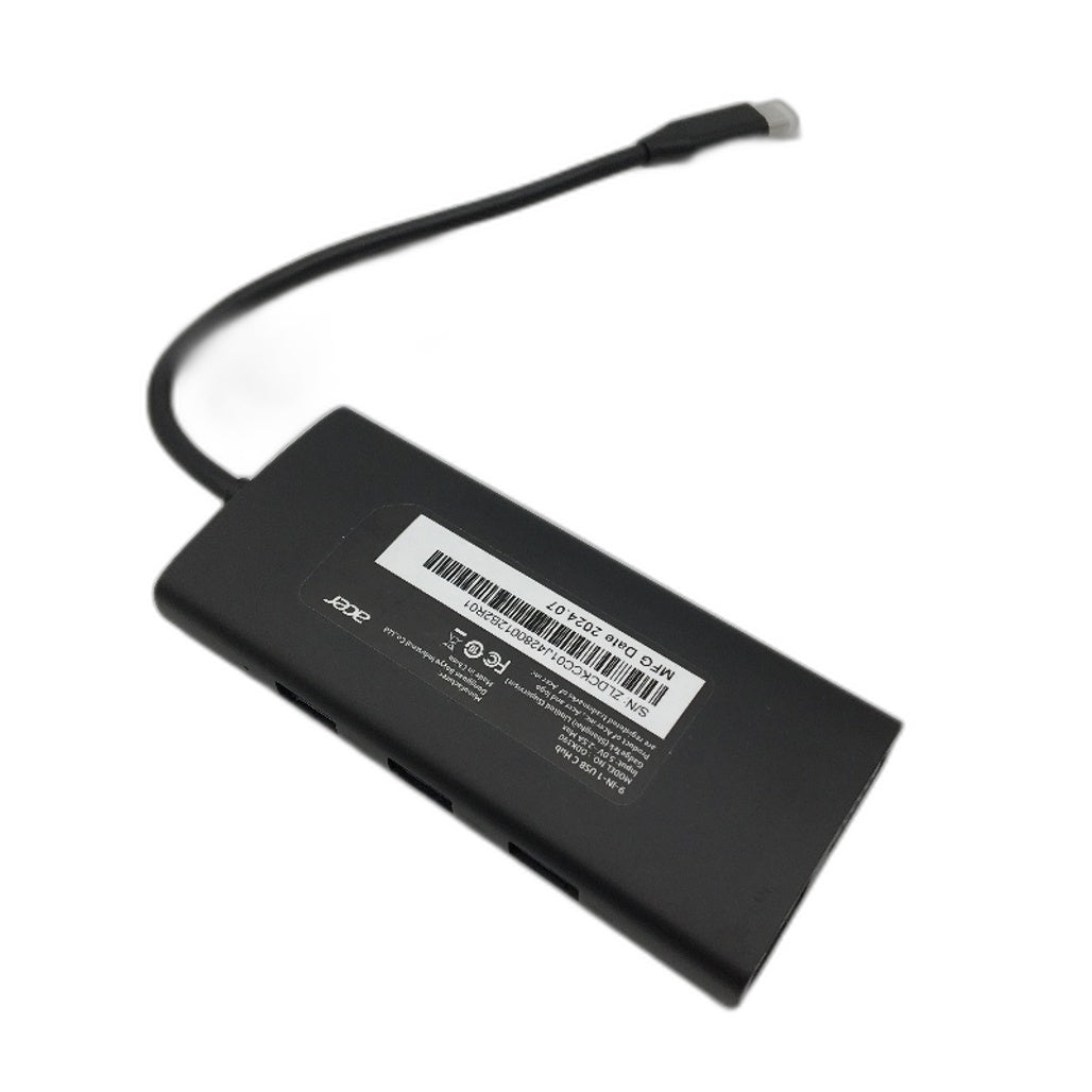 Acer 9 In 1 USB-C HDMI 4K USB-A 3.0 SD TF Card Reader VGA Hub Docking Station