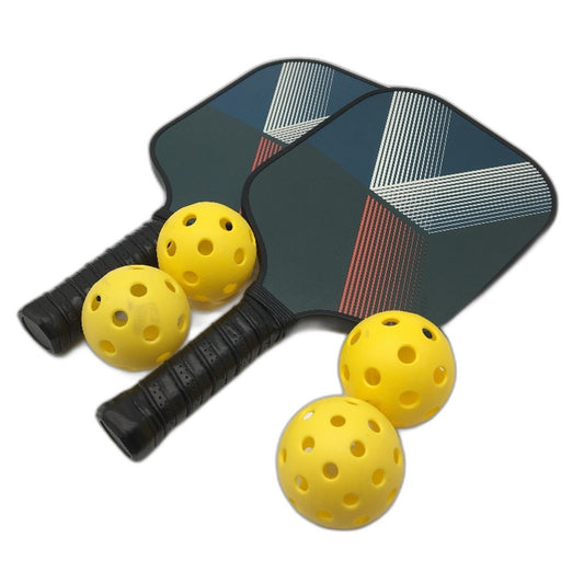Pickleball Paddles Bats Set Of 2 Indoor Outdoor With 4 Balls & Storage Carry Bag