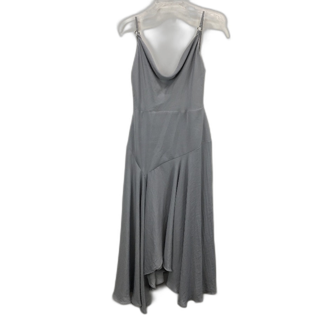 Forever New Grey Cross Strap Back Silky Flowy Midi Dress Ladies Size AU 8 NEW