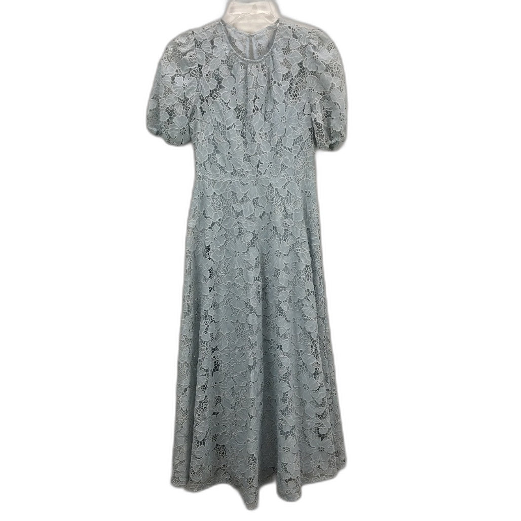 Forever New Blue Floral Short Sleeve Lacy Midi Dress Ladies Size AU 6 NEW
