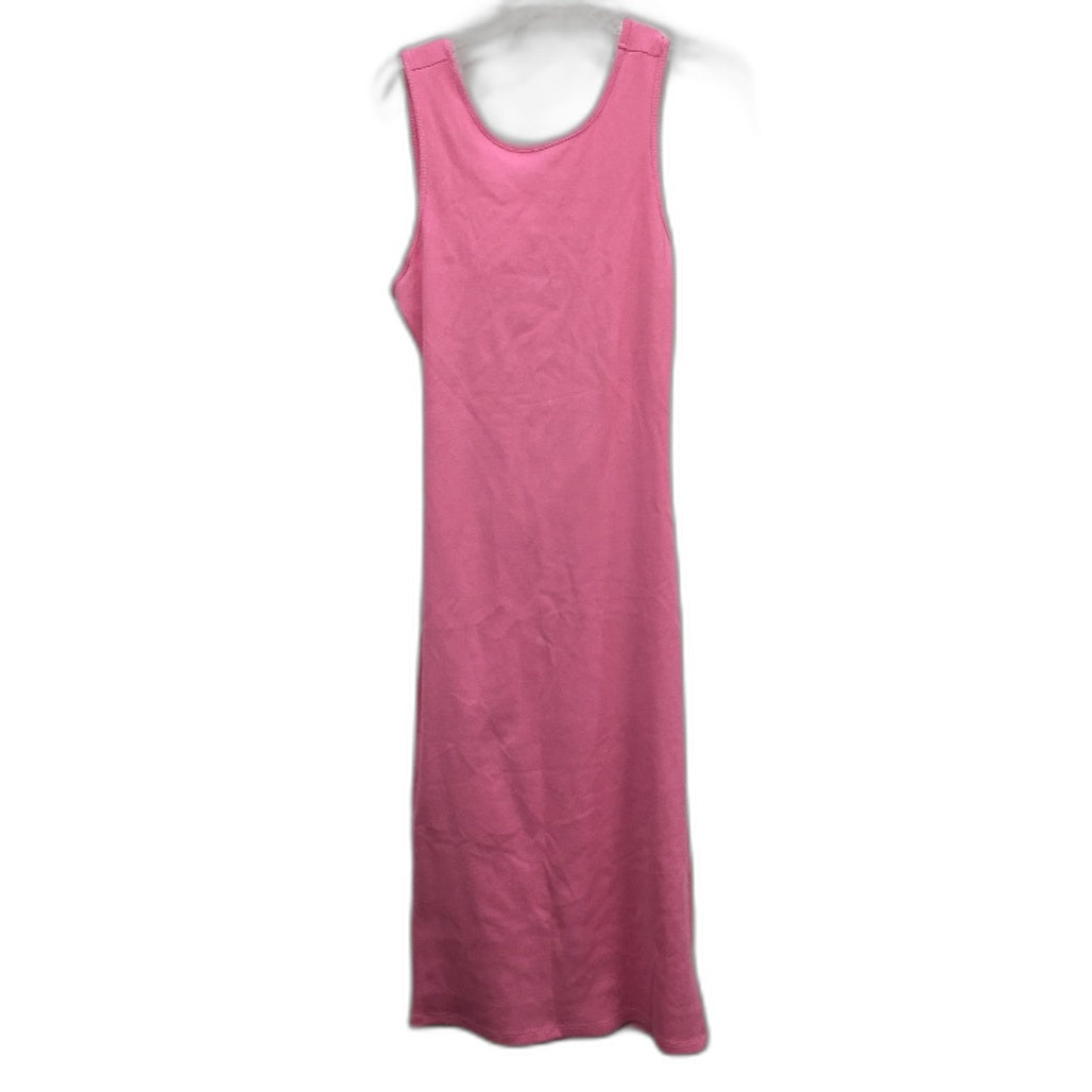 Forever New Pink Twisted Open Back Ribbed Stretch Midi Dress Ladies Sz AU 16 NEW