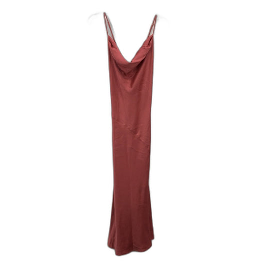 Ever New Rose Pink Cross Back Strap Satin Flowy Midi Dress Ladies Size AU 12 NEW