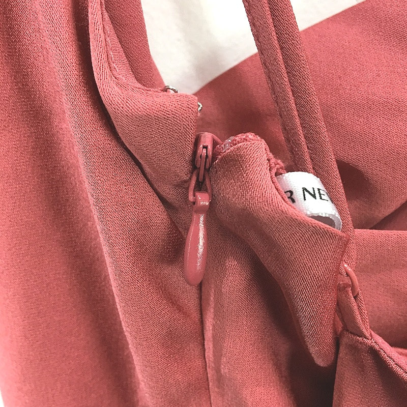 Ever New Rose Pink Cross Back Strap Satin Flowy Midi Dress Ladies Size AU 12 NEW