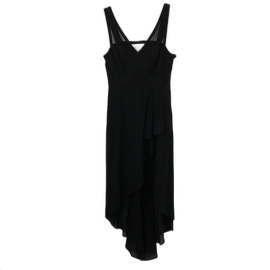 Forever New Black Mesh Detailing Ruffled Casual Midi Dress Ladies Size AU 10 NEW