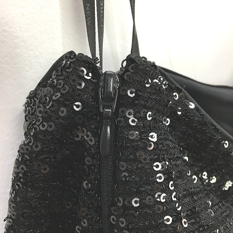 Forever New Black One-Shoulder Sequin Open-Back Maxi Dress Ladies Size AU 12 NEW