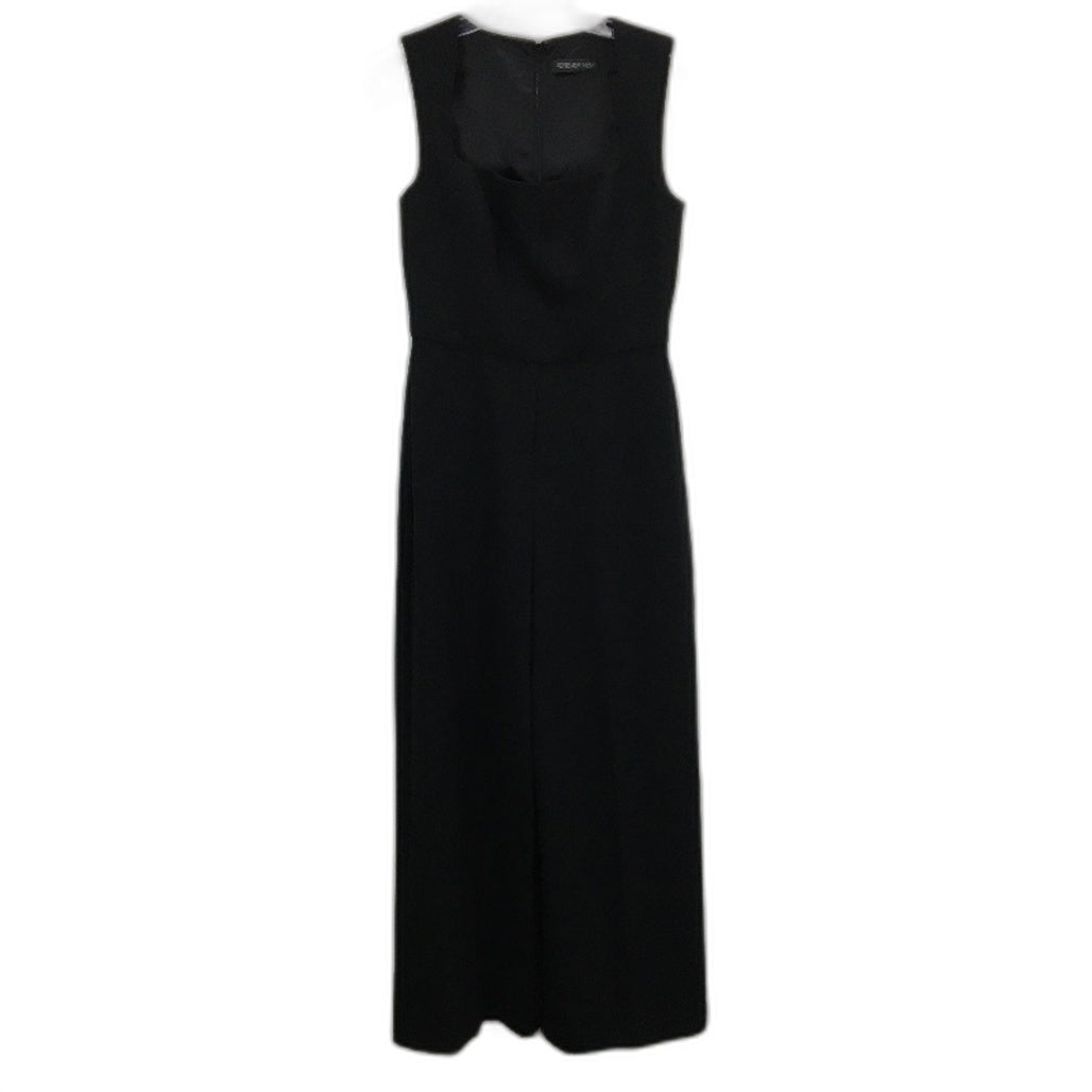 Forever New Black Square Neckline Plain WIde Leg Jumpsuit Ladies Sz AU 12/14 NEW