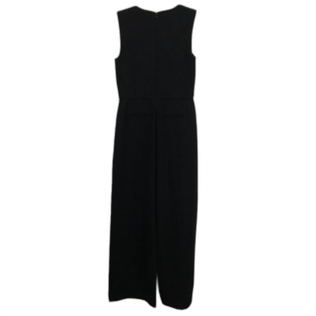 Forever New Black Square Neckline Plain WIde Leg Jumpsuit Ladies Sz AU 12/14 NEW