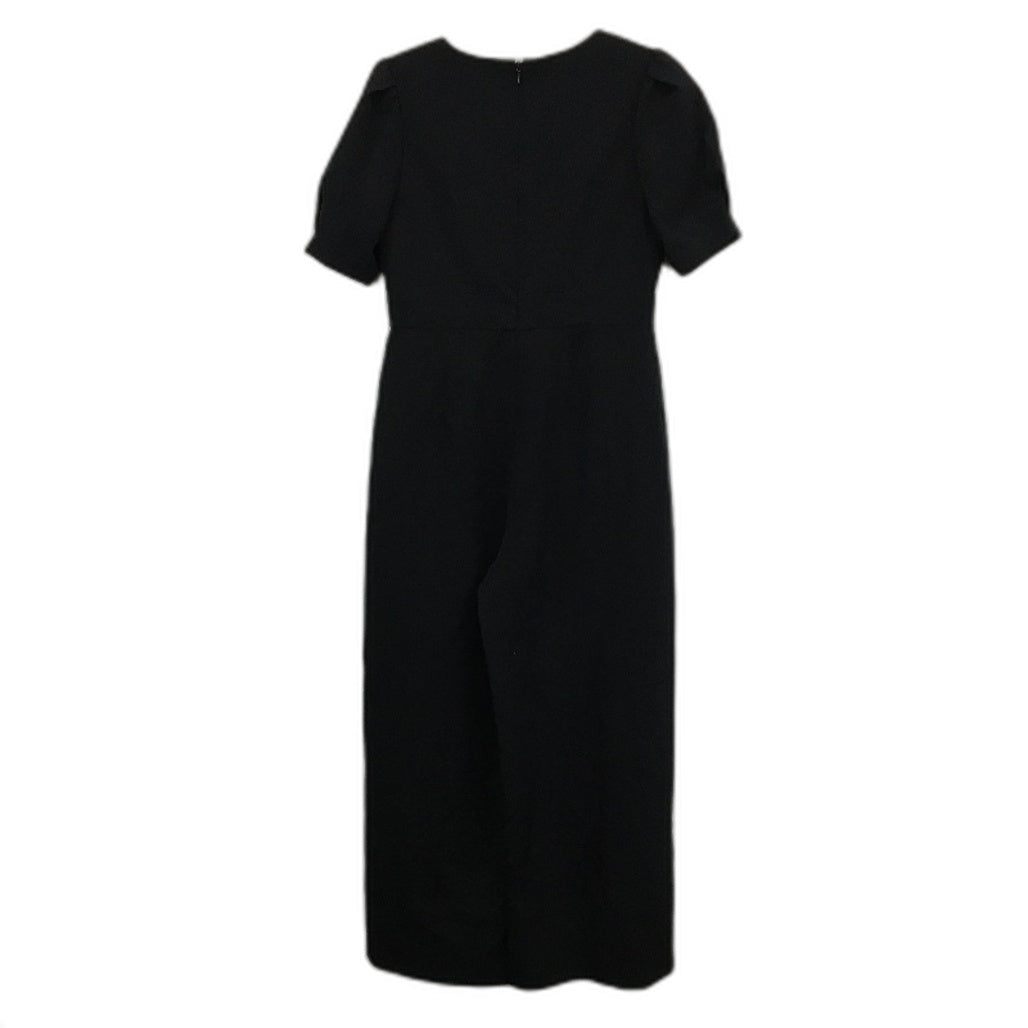 Forever New Black Short Sleeve Plain V-Neck Jumpsuit Ladies Size AU 10/12 NEW