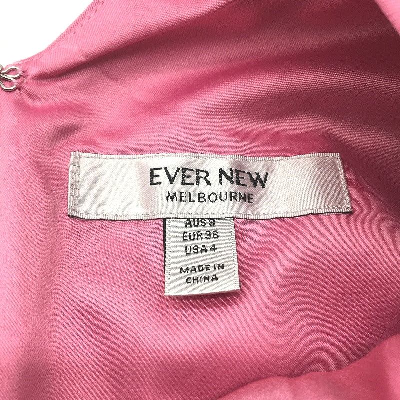 Ever New Pink Long Puffy Sleeve Low-Back Mini Dress Ladies Size AU 8 NEW