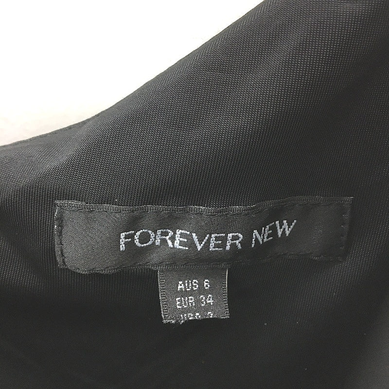 Forever New Black Sparkly One-Shoulder Bodycon Midi Dress Ladies Size AU 6 NEW