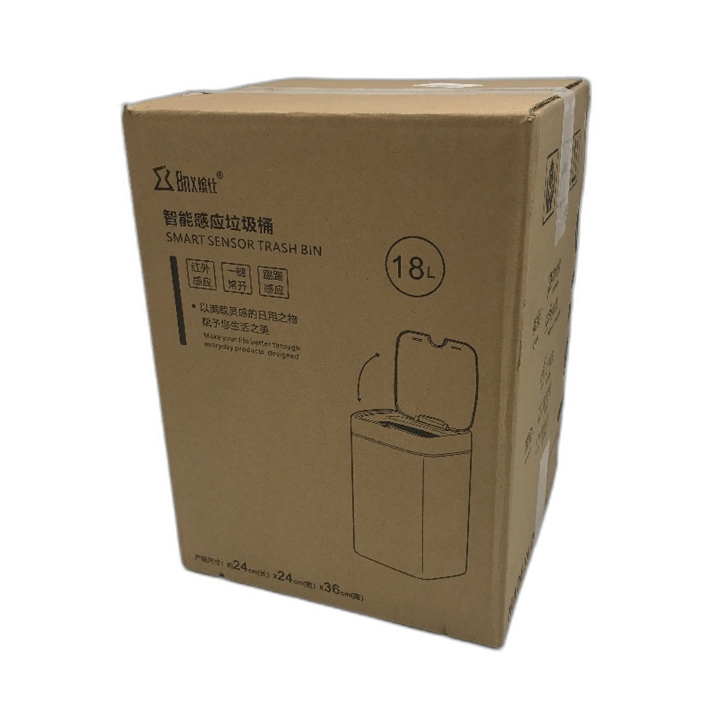BNX 18L Smart Touch Sensor Trash Bin Battery and Battery Charging in White NEW