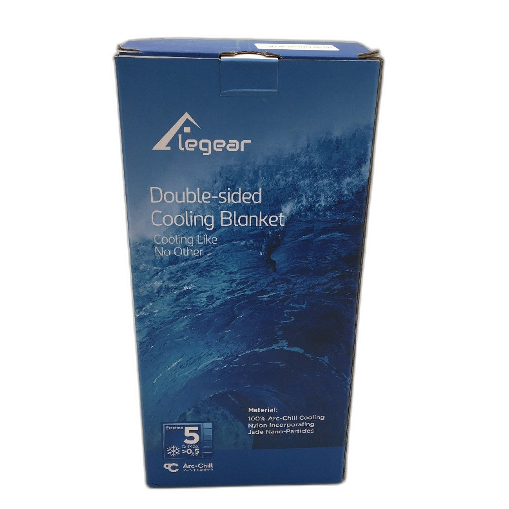 Elegear Double Sided Arc Chill Cooling Nylon Blanket 150x200cm in Blue NEW