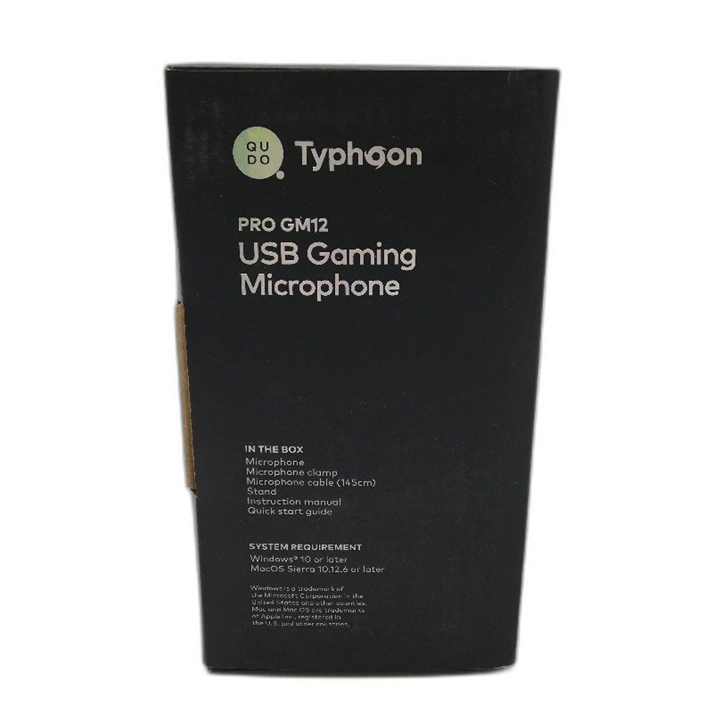 Qudo Typhoon Pro GM12 USB Gaming Microphone RGB Dual Mic Plug & Play NEW