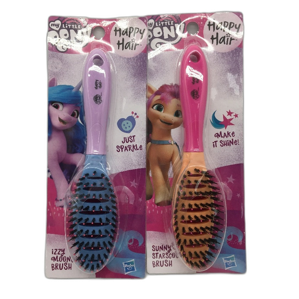 Hasbro My Little Pony Happy Hair Izzy Moonbow & Sunny Starscout Brush NEW