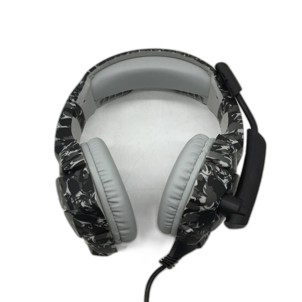 K5 Professional Gaming Headset Dynamic Driver Padded Grey Camo Headband NEW