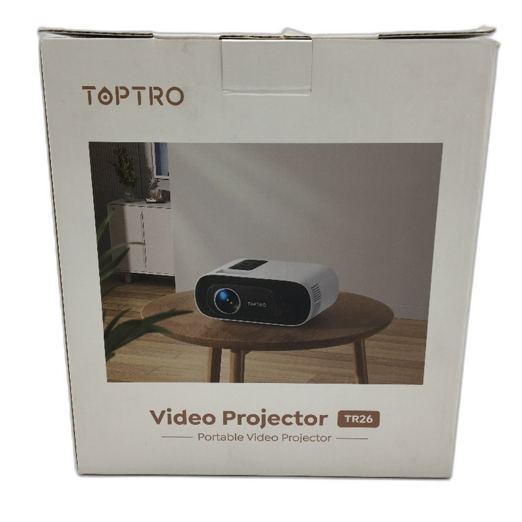 TOPTRO Portable Video Projector TR26 1080P 5G WiFi HiFi Sound 41W NEW
