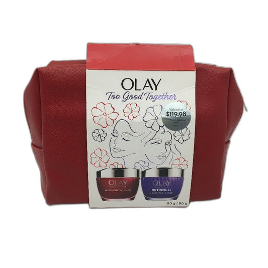 Olay Set of Micro Sculpting Day Cream & Retinol Night Cream with Beauty Case NEW