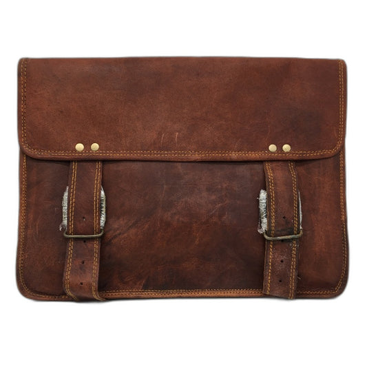 Handcrafted Rustic Brown Genuine Leather Messenger Bag Laptop Satchel NEW