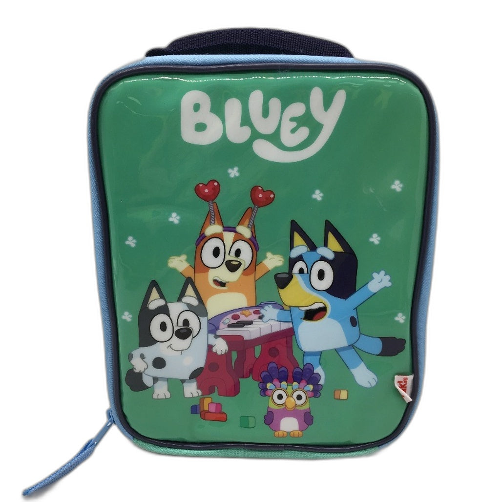 Zak Bluey & Friends Teal Green Bluey Insulated Lunch Box & Figurine Set NEW