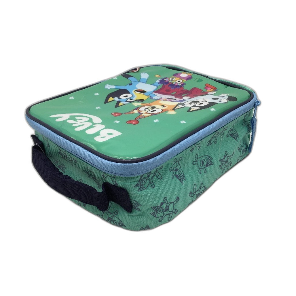 Zak Bluey & Friends Teal Green Bluey Insulated Lunch Box & Figurine Set NEW