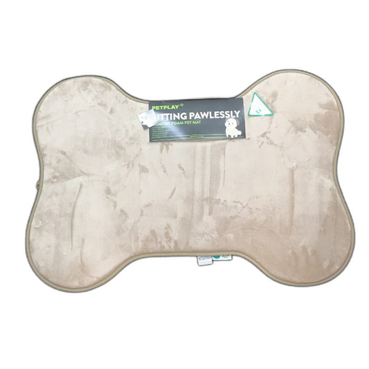 Petplay Sitting Pawlessly Non Slip Washable Memory Foam Pet Mat Beige NEW