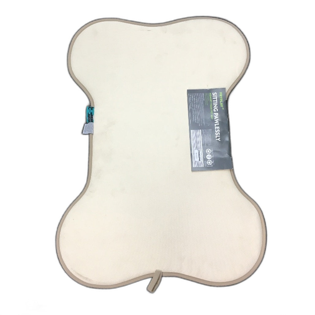 Petplay Sitting Pawlessly Non Slip Washable Memory Foam Pet Mat Beige NEW