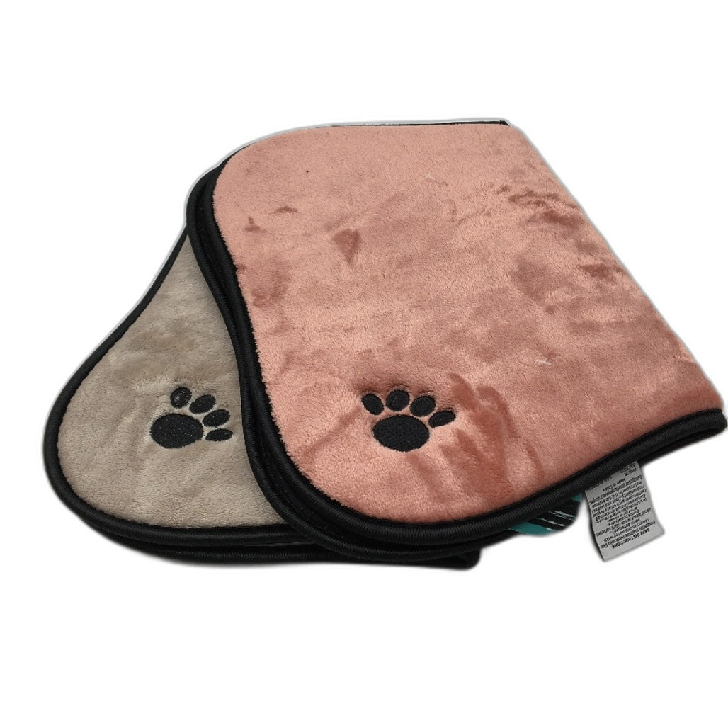 Petplay 2 Pack Washable Memory Foam Small Mat Pink Beige & Flower Pet Toy NEW