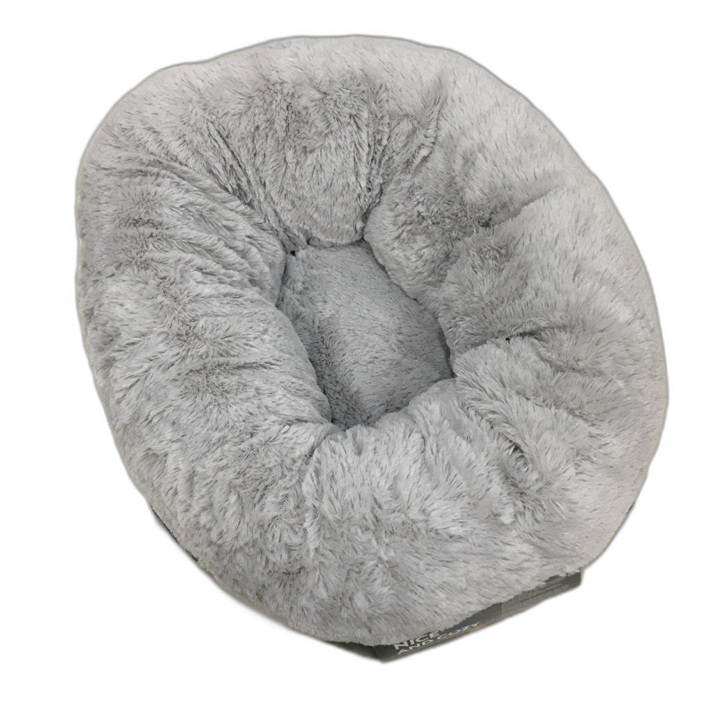 Petplay Soft Plush Snuggle Small Pet Dog Cat Grey Bed & Flower Pet Cable Toy NEW
