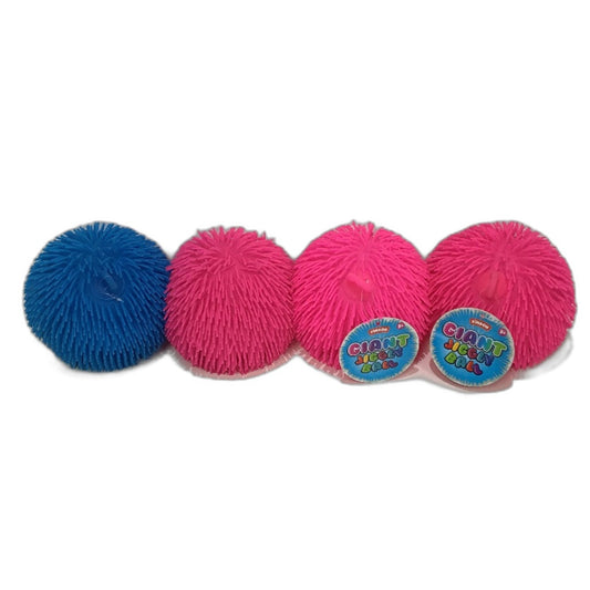Findon 4 Pack Giant Jiggly Bouncy Balls Pink x3 & Blue x1 For Kids Age 3+ NEW