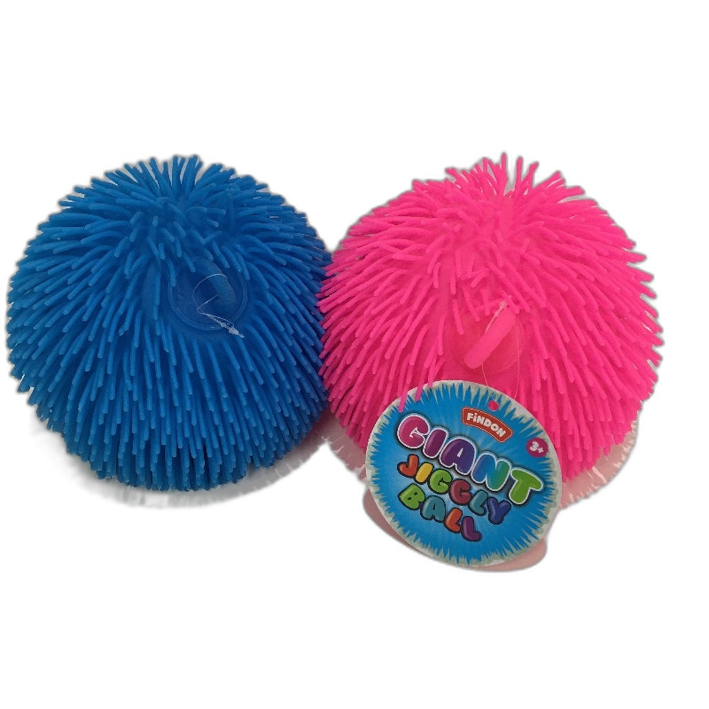 Findon 4 Pack Giant Jiggly Bouncy Balls Pink x3 & Blue x1 For Kids Age 3+ NEW