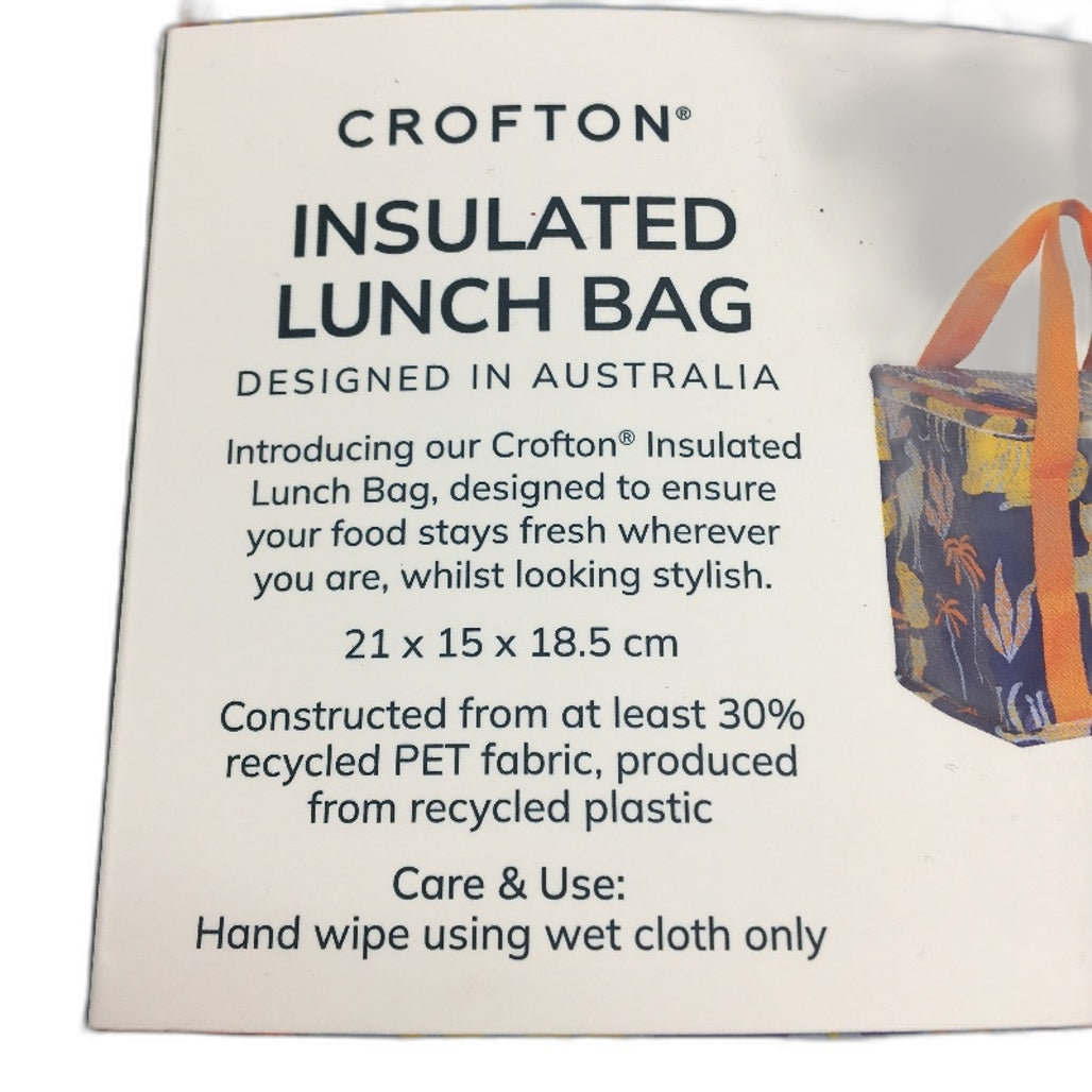 CROFTON 2 Pack Insulated Lunch Bag Australian Designed For Hot Cold Food NEW