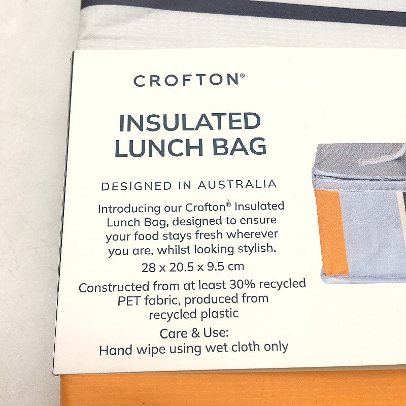 CROFTON 2 Pack Insulated Lunch Bag Australian Designed For Hot Cold Food NEW